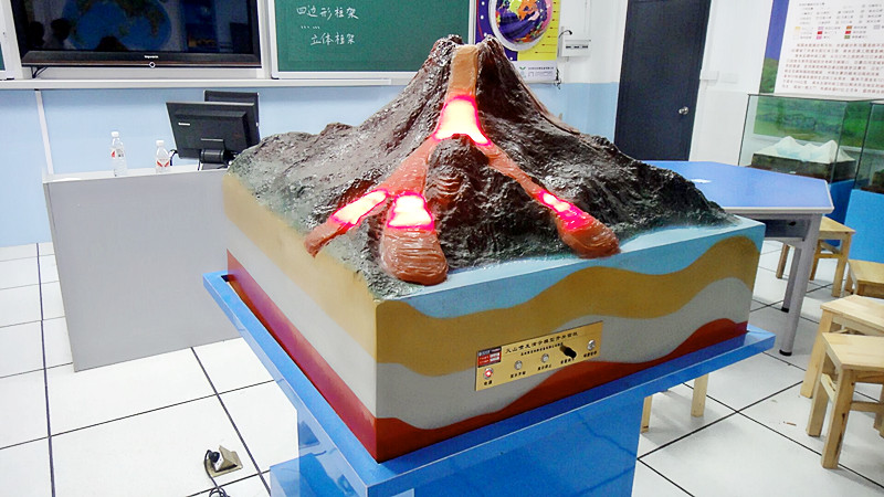火山喷发演示模型
